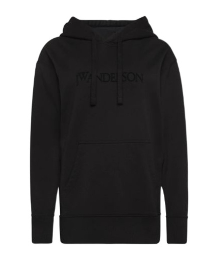 Jw Anderson J. W.anderson Logo Embroidery Hoodie In Black