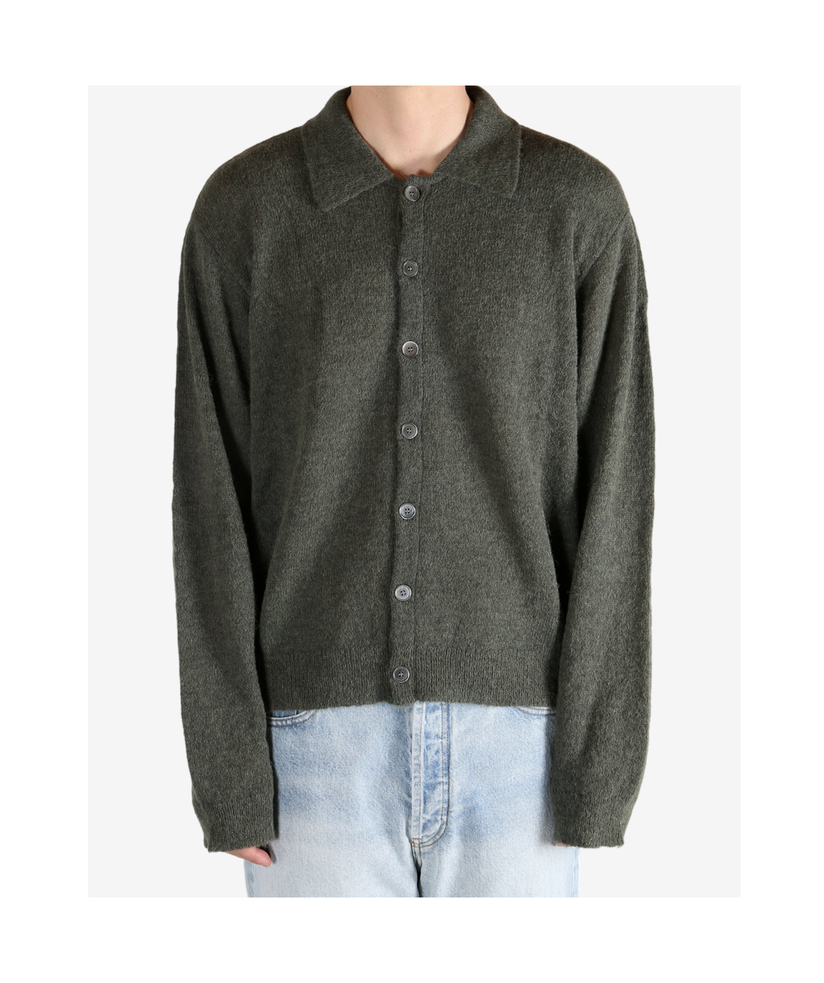 Our Legacy Ribbed Long Sleeve Sweater In Gray