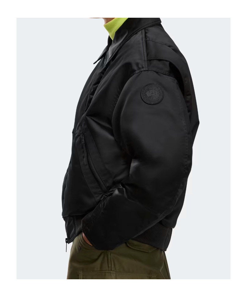 Canada Goose Lightweight Bomber Jacket Shoulder Patch In Black