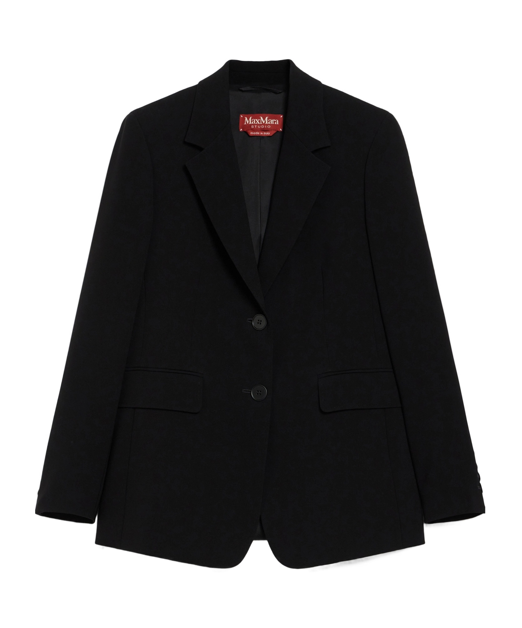 Max Mara Long-sleeved Suit Jacket In Black