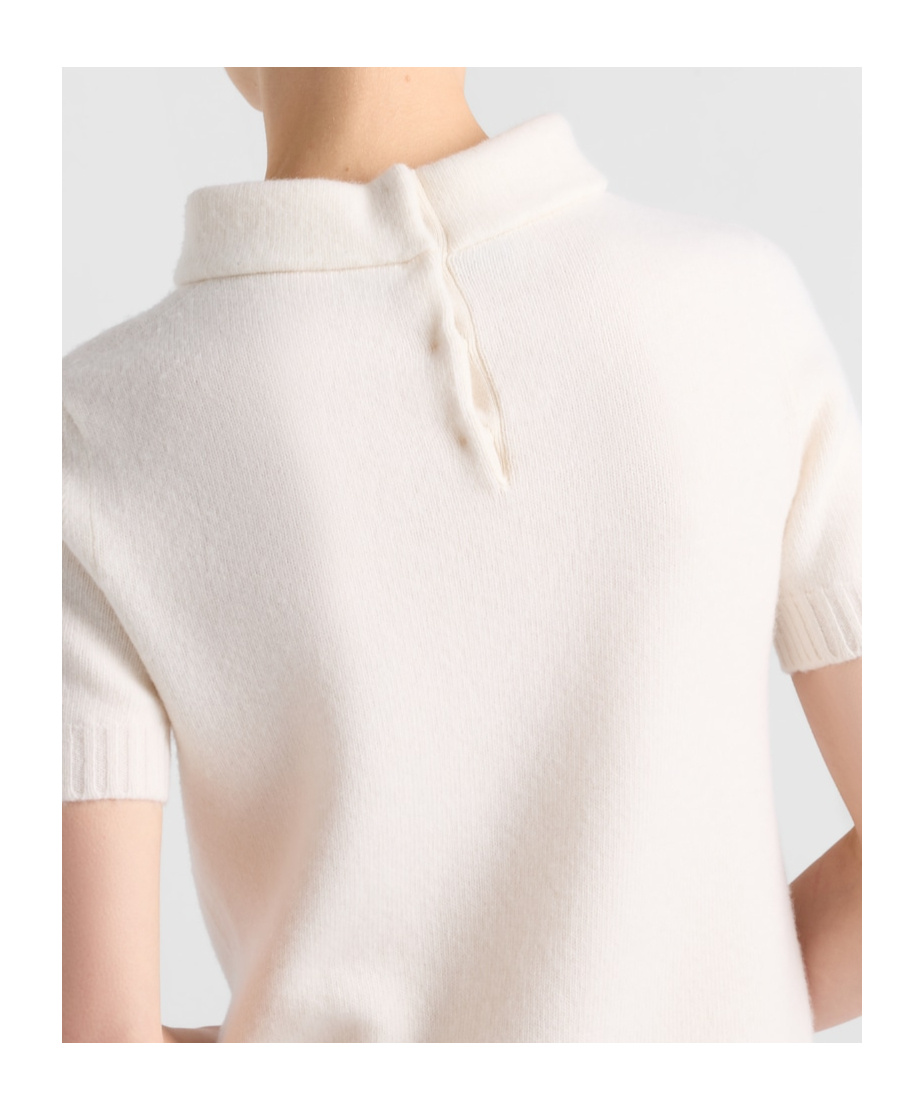 Prada Wool Mini Dress In White