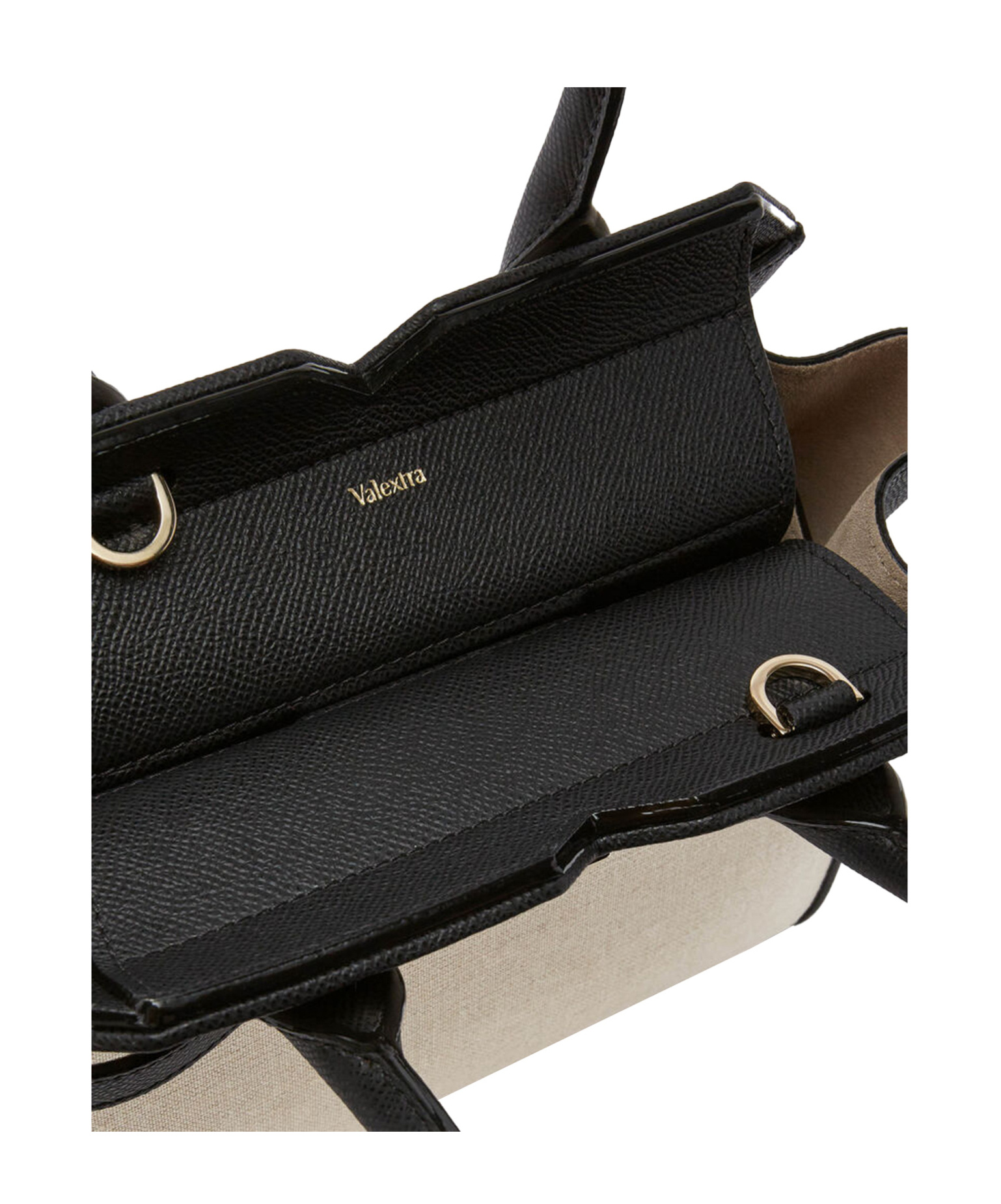Valextra Milano Canvas Two Handles Mini Bag