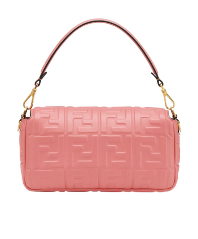 Shop Fendi Medium Baguette Shoulder Bag In Pink