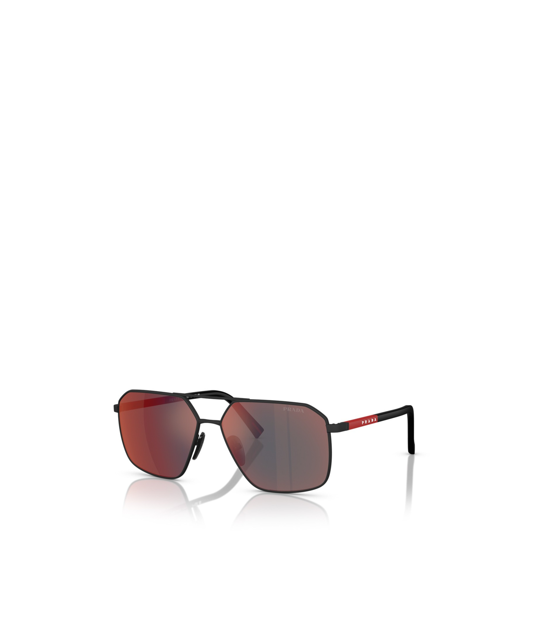 Prada Ps A50s Dg008f Nero Effetto Gommato Sunglasses In Brown