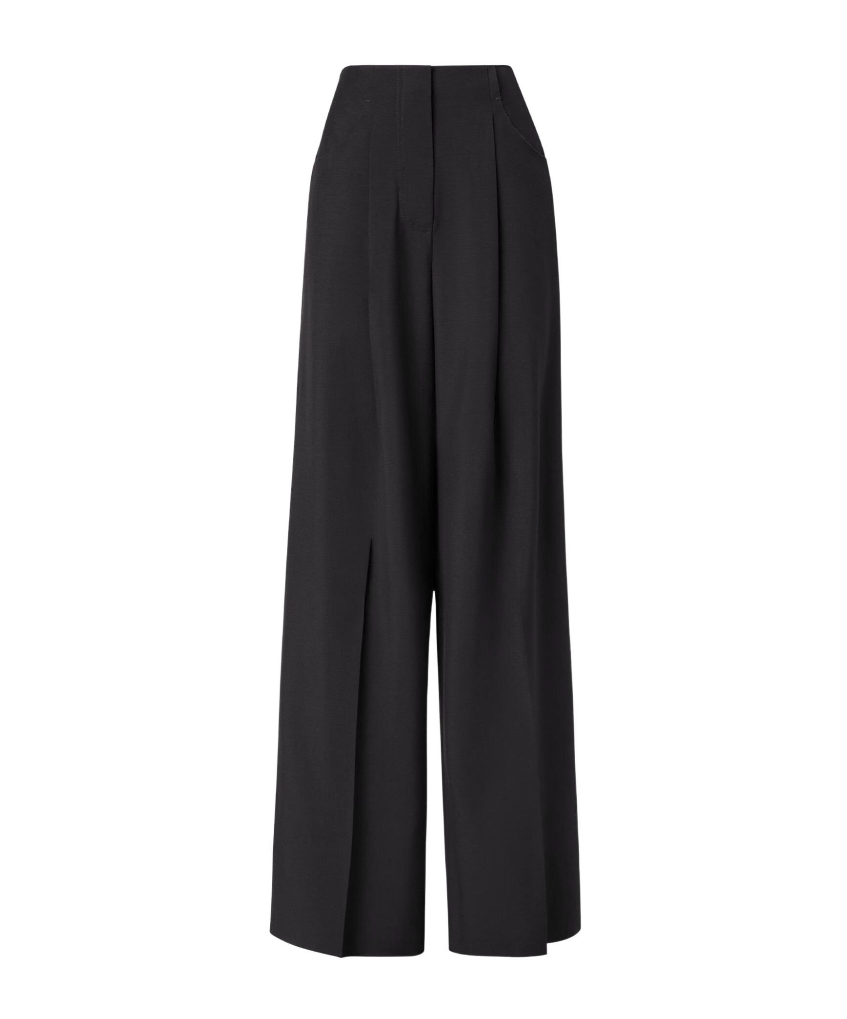 Fendi Black Wool And Mohair Pants In Black