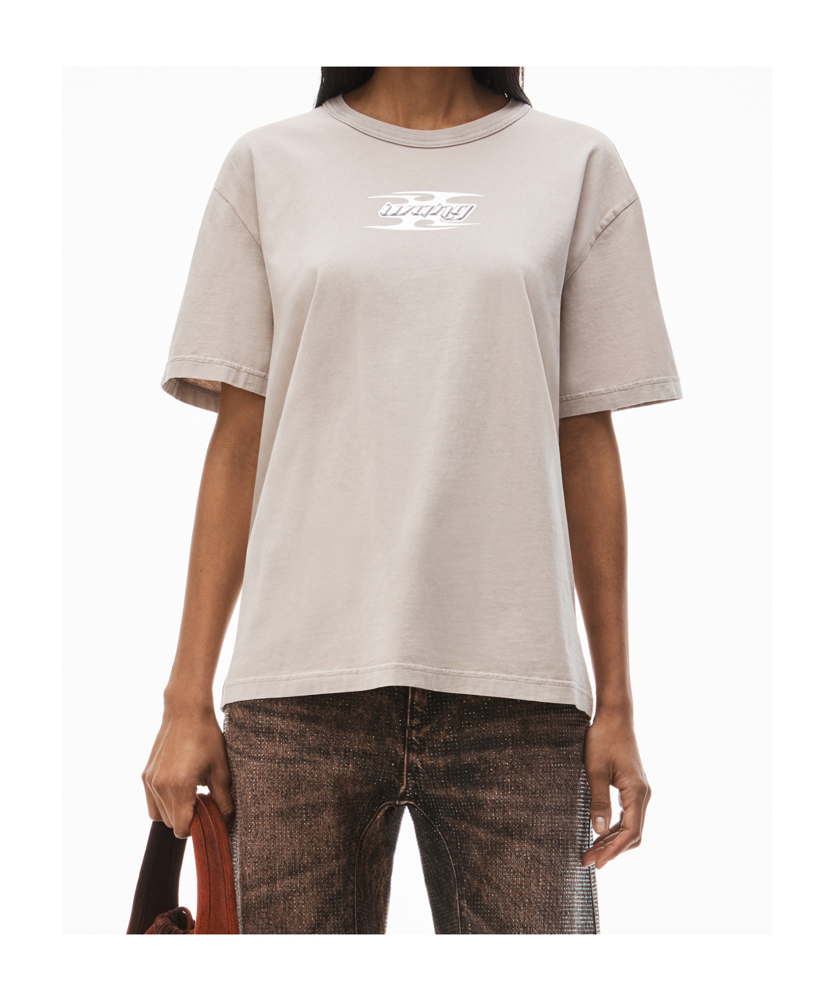ALEXANDER WANG T BY ALEXANDER WANG BLADE LOGO-EMBOSSED T-SHIRT