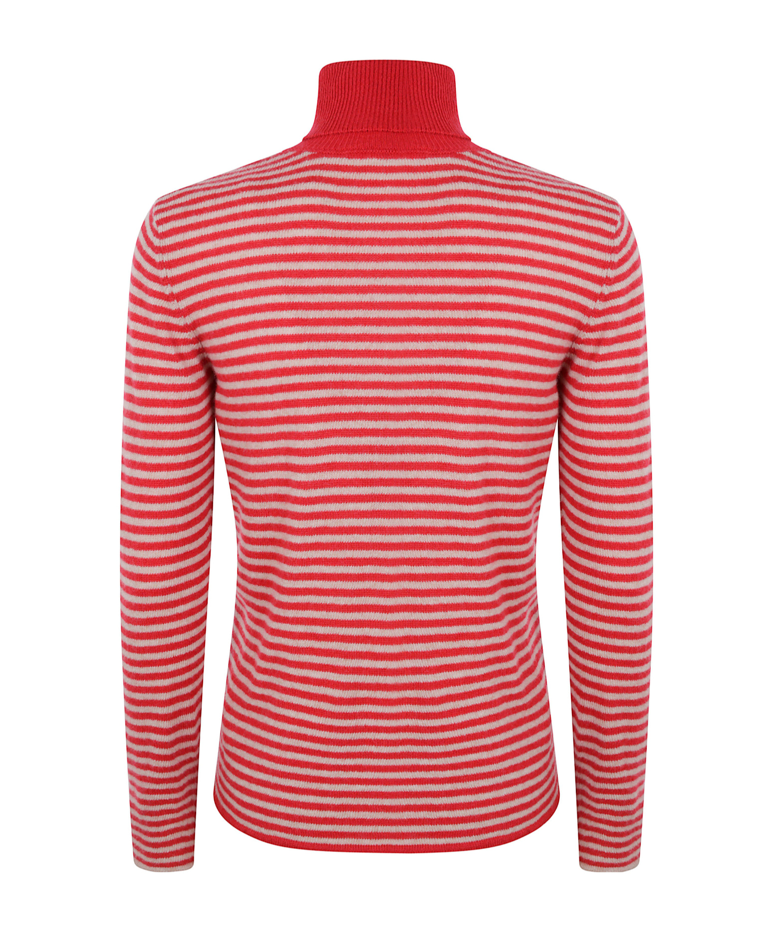 Baserange High-neck Striped Sweater In Red