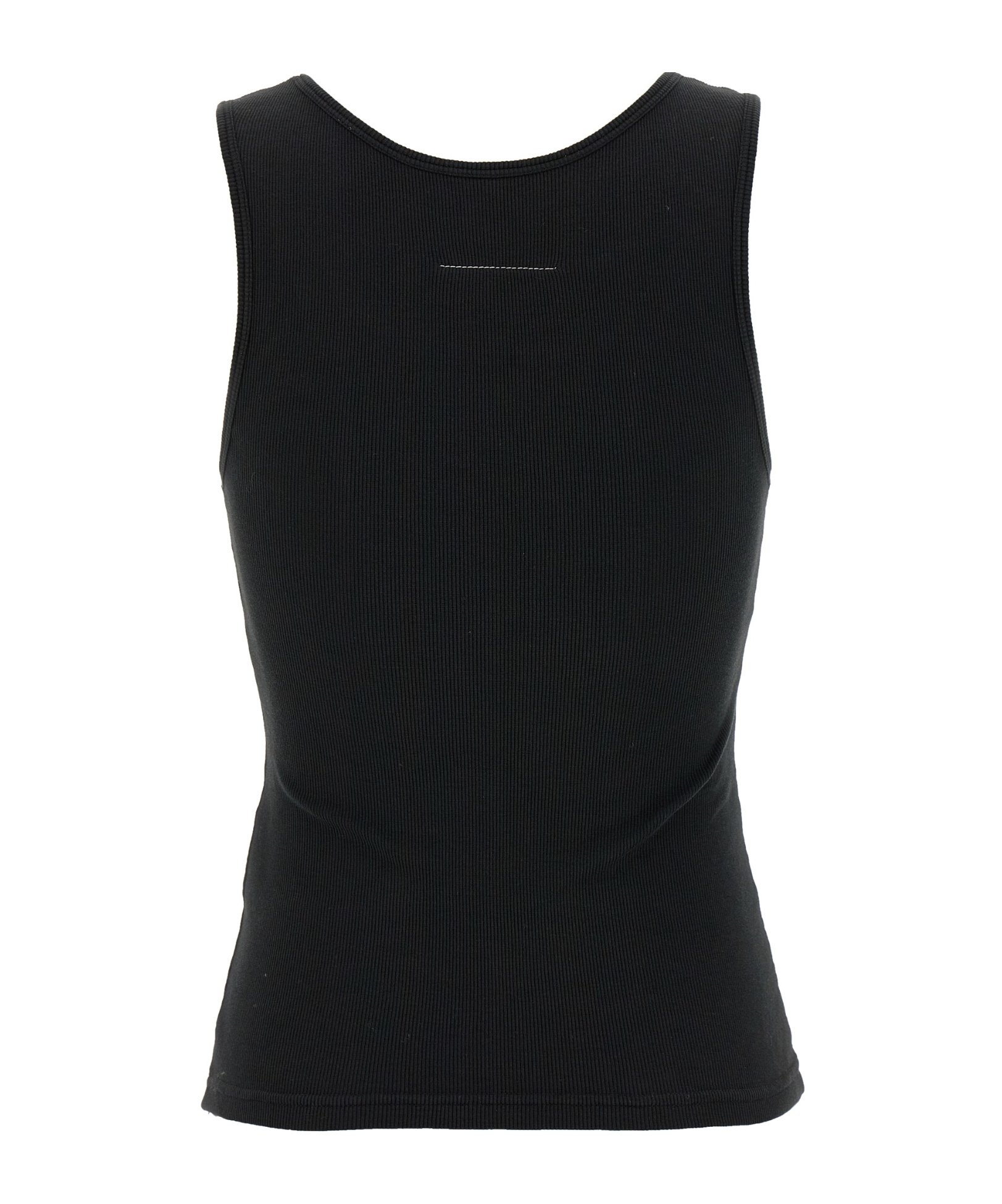 Mm6 Maison Margiela Plaque Tank Top In Black