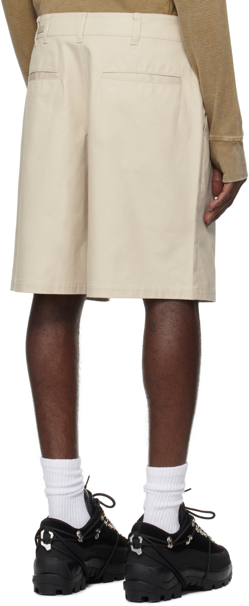 Heliot Emil Beige Igneous Shorts In Stone