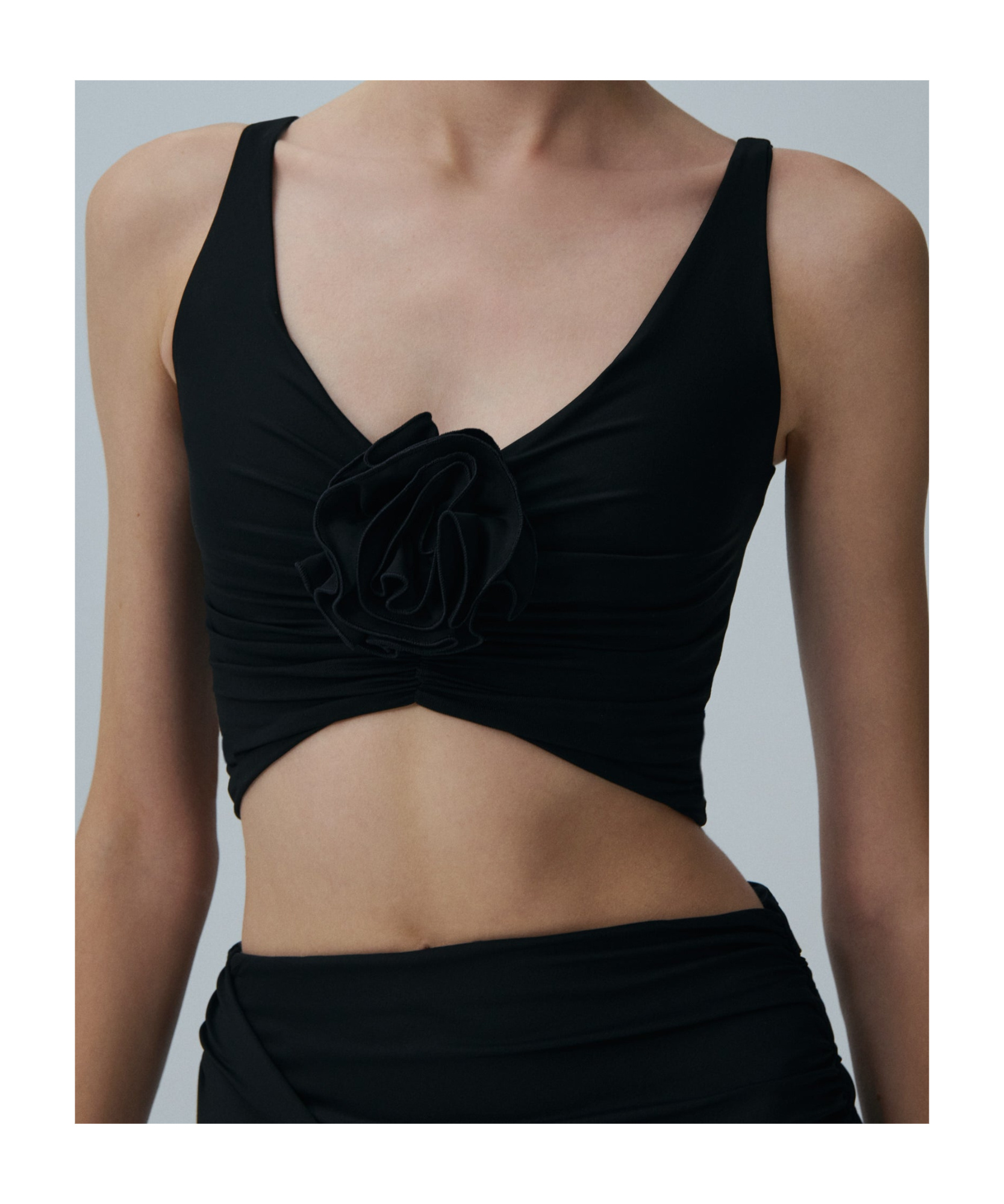 Magda Butrym Swim Bra Floral Embellishment In Black