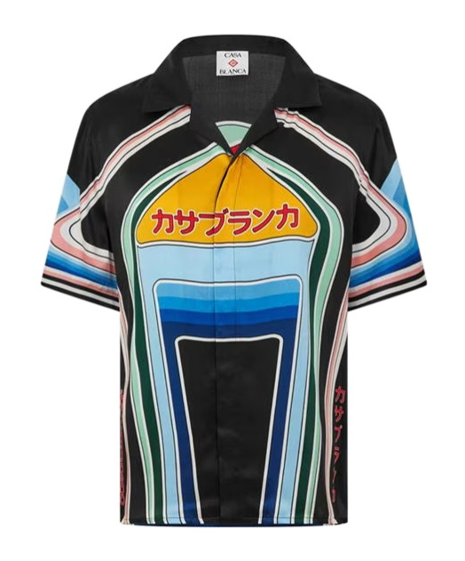 Casablanca Short Sleeve Cuban Collar Shirt In Multi