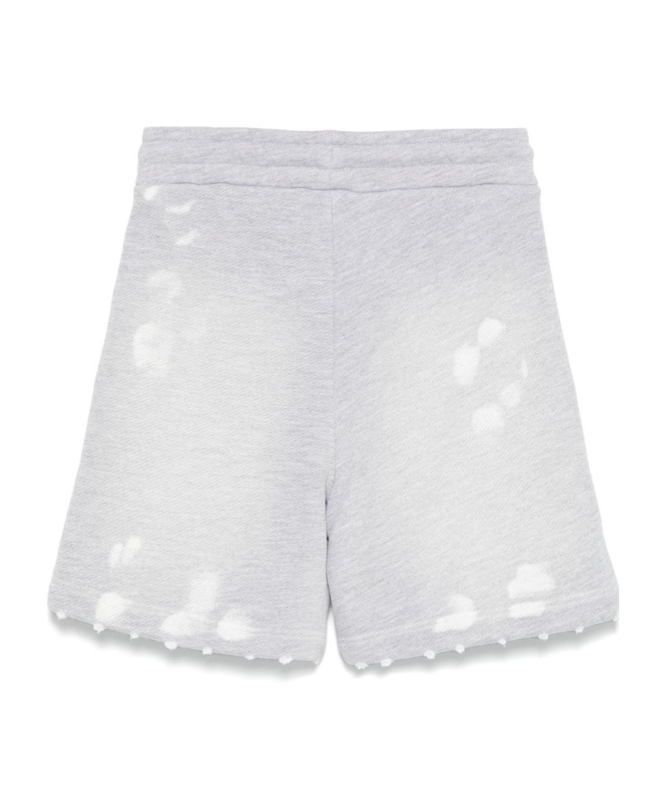Msgm Distressed Shorts In White