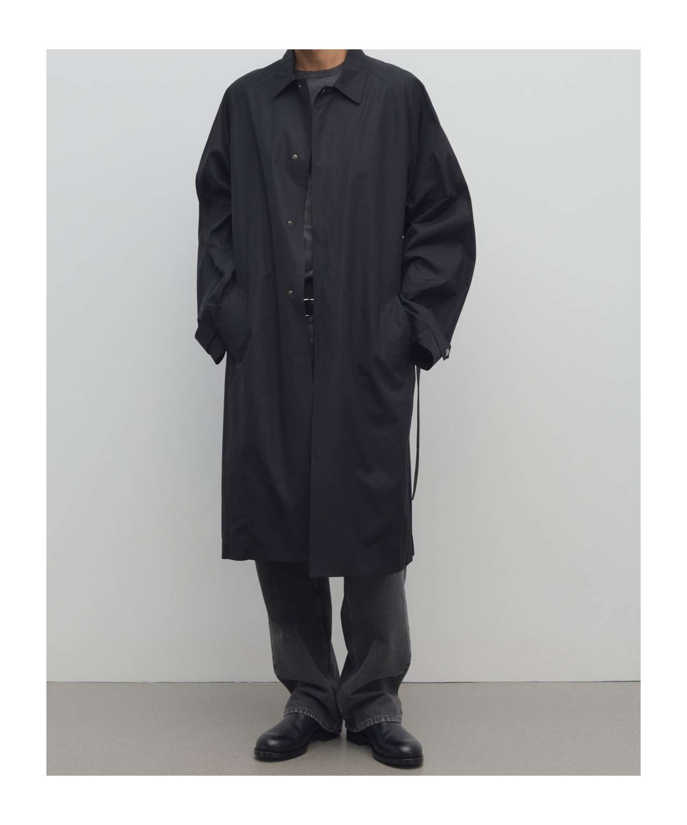 The Row Eugene Cotton Windbreaker In Black