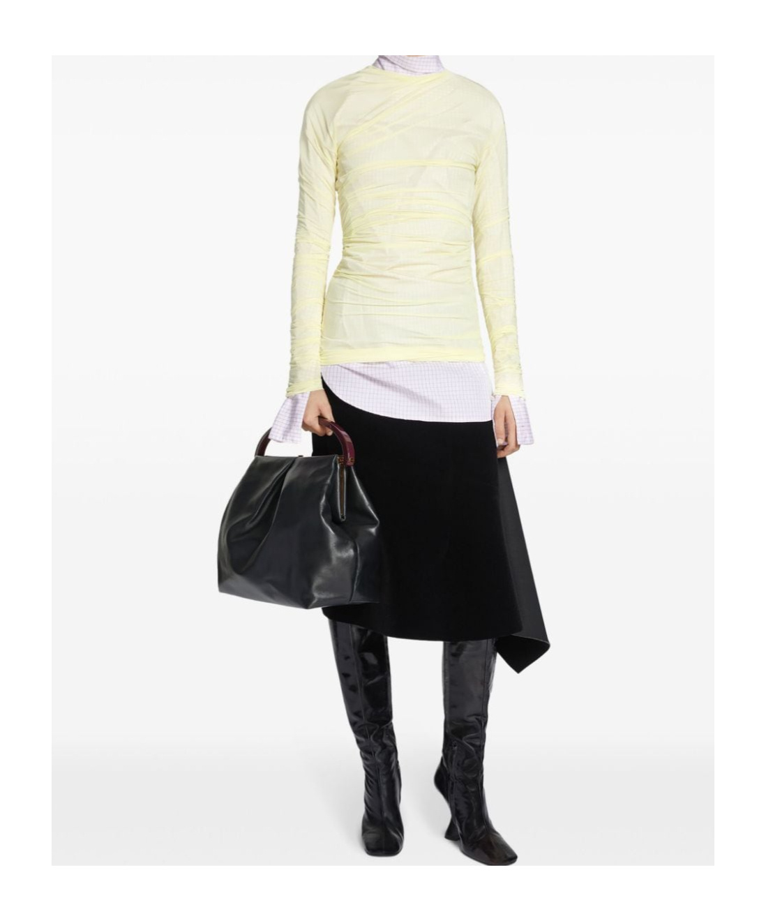 Shop Dries Van Noten Draped Crewneck T-shirt In Nude