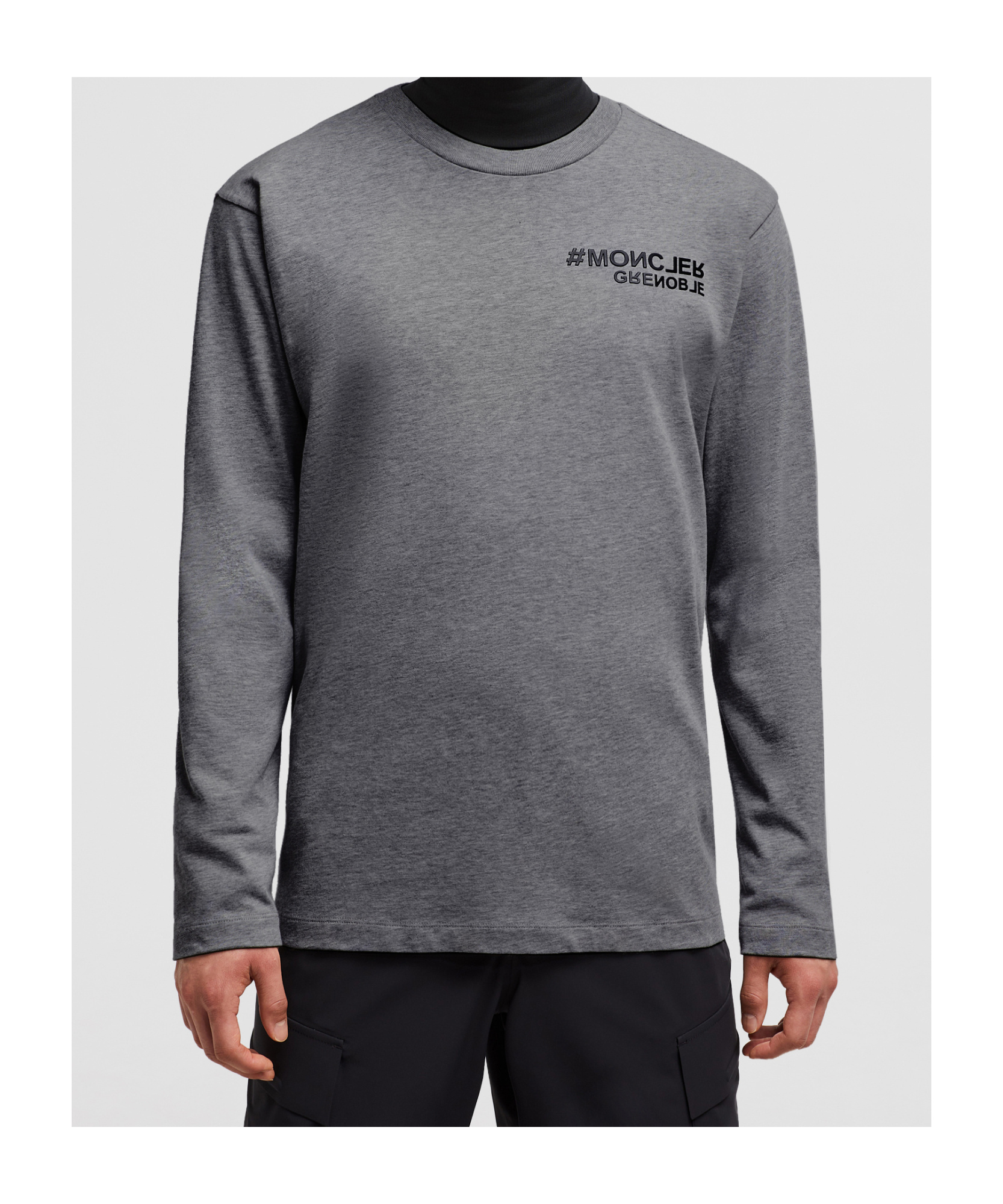Moncler Long-sleeved T-shirt In Gray