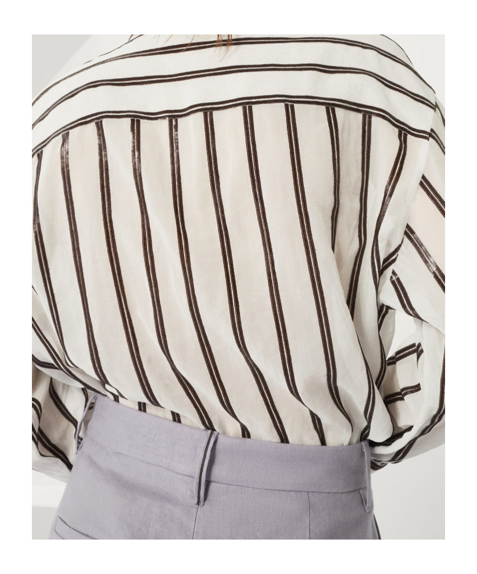 Brunello Cucinelli Loose Pleated Trousers In Gray
