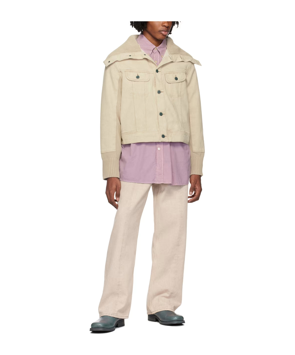 Our Legacy Off-white Fuse Denim Jacket In White