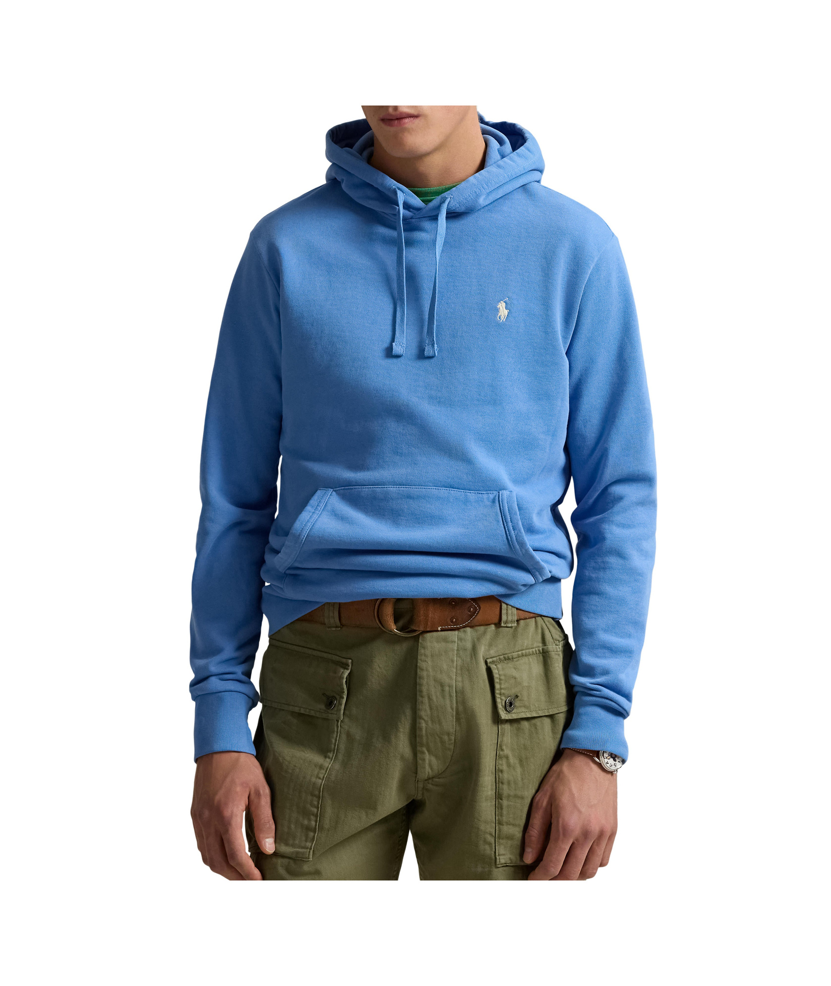 Shop Polo Ralph Lauren Polo Pony-embroidered Hoodie In Blue