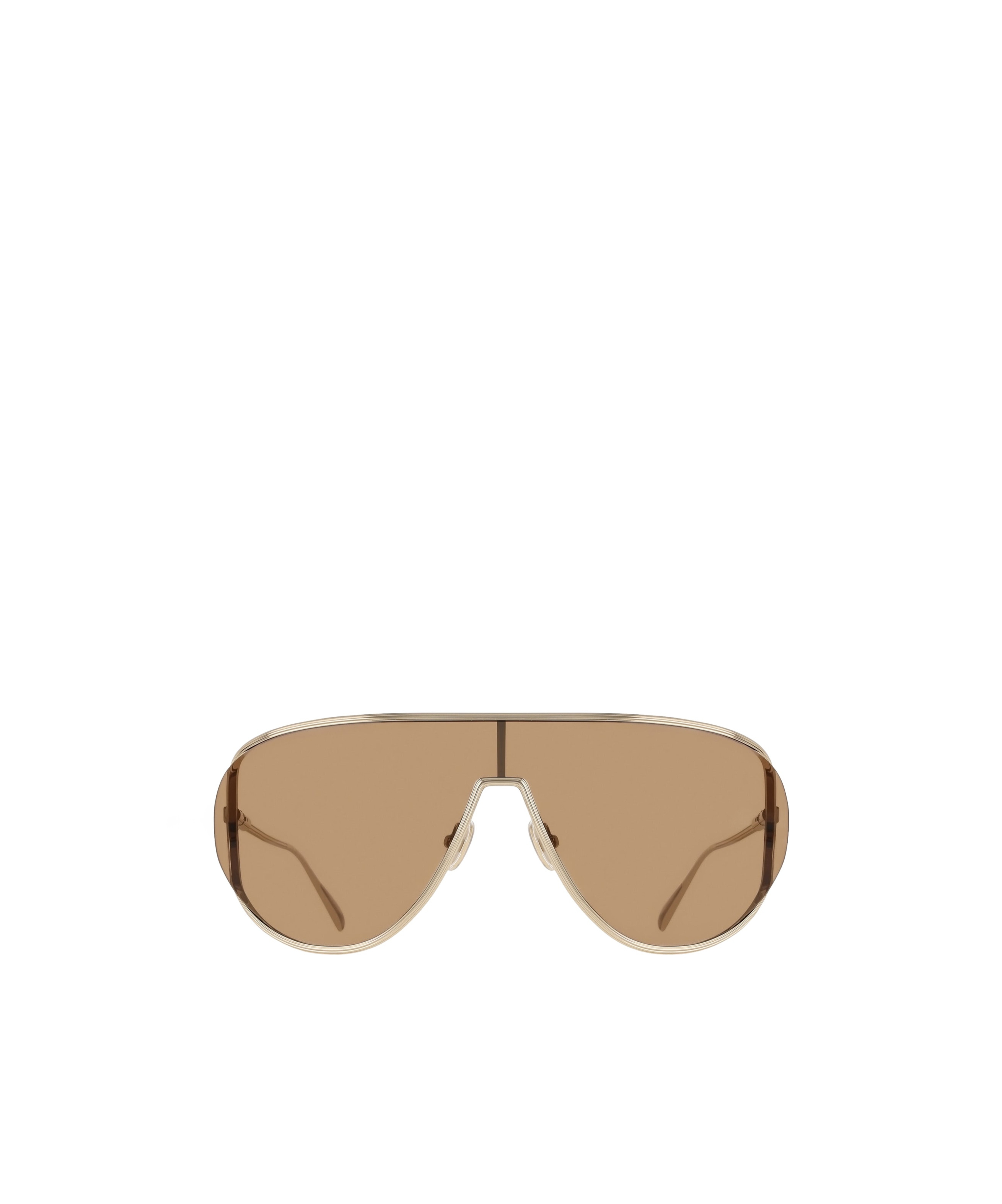 Ferragamo Aviator Mask Sunglasses In Yellow