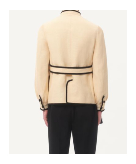 Valentino Giubbino In Misto Juta Crema Uomo In Beige