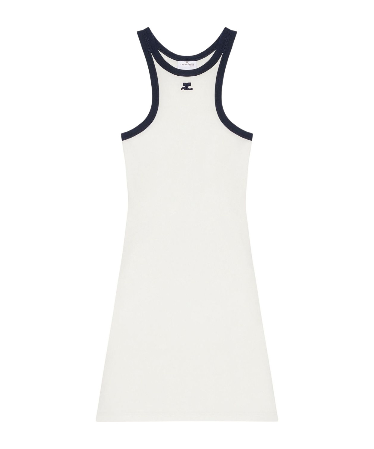 Shop Courrèges Cotton Scuba Dress In White