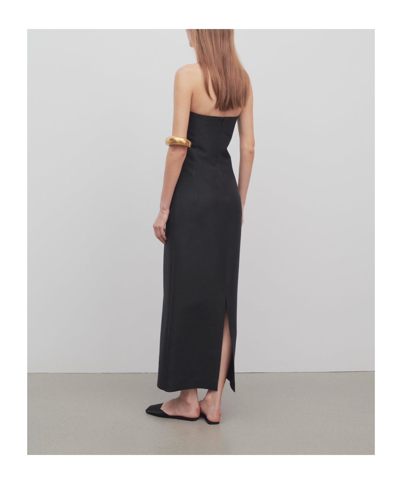 The Row Strapless Dress In Black