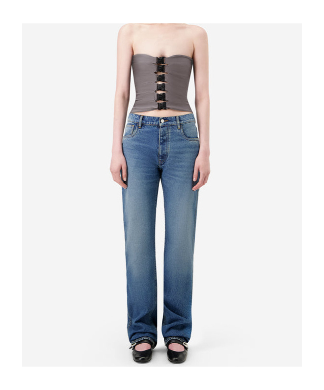 Coperni Multi Buckle Top In Purple