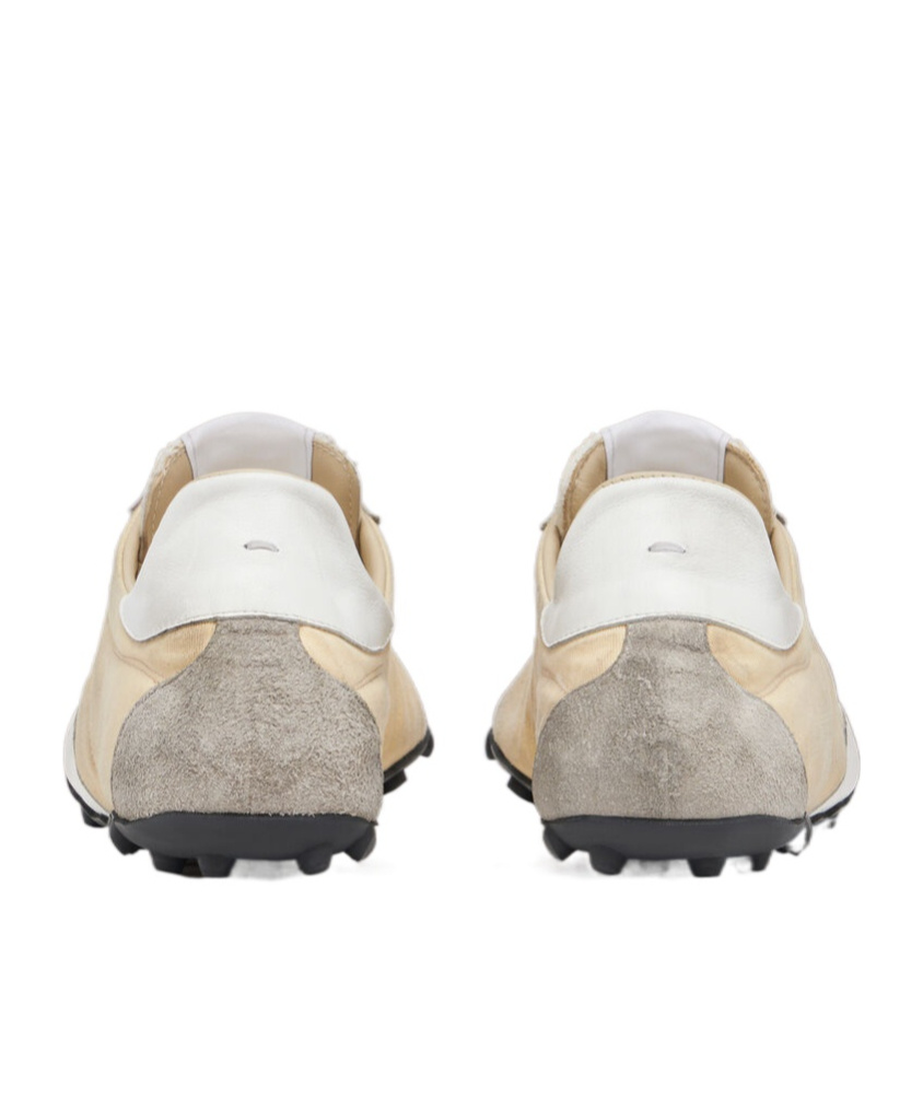 Maison Margiela Sneakers Sprinters In Pelle E Cotone Beige In Nude