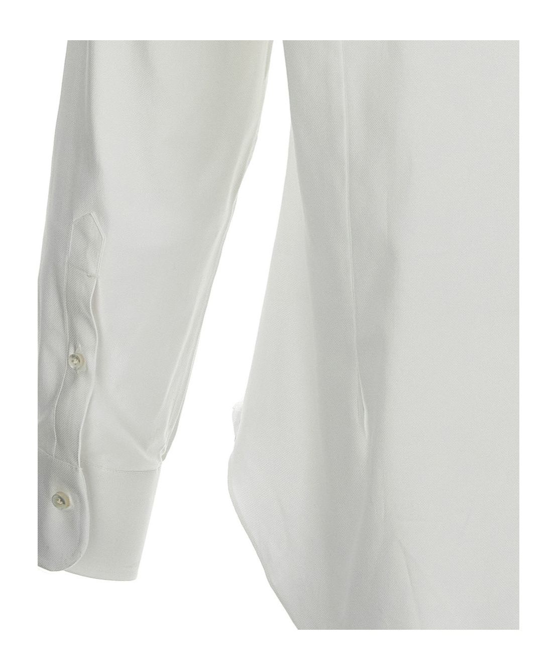 Barba Napoli Tailored Cotton Shirt Buttoned Cuffs In White