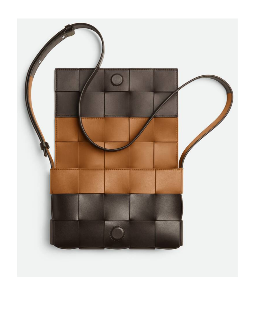 Bottega Veneta Logo Cross-body Bag In Black