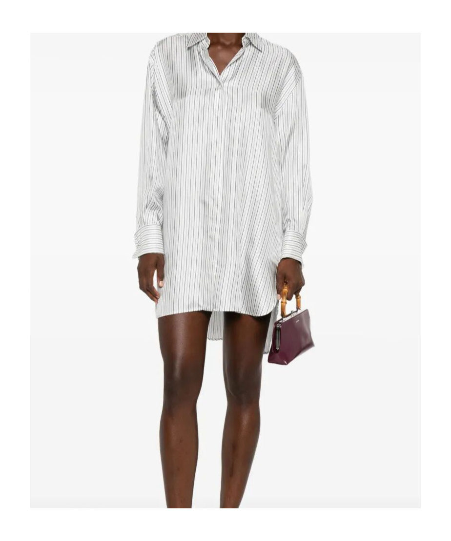 Max Mara Monviso Silk Mini Dress In White