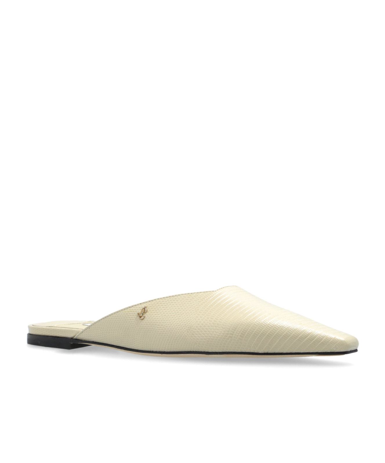 Jimmy Choo Square Toe Mules In Nude