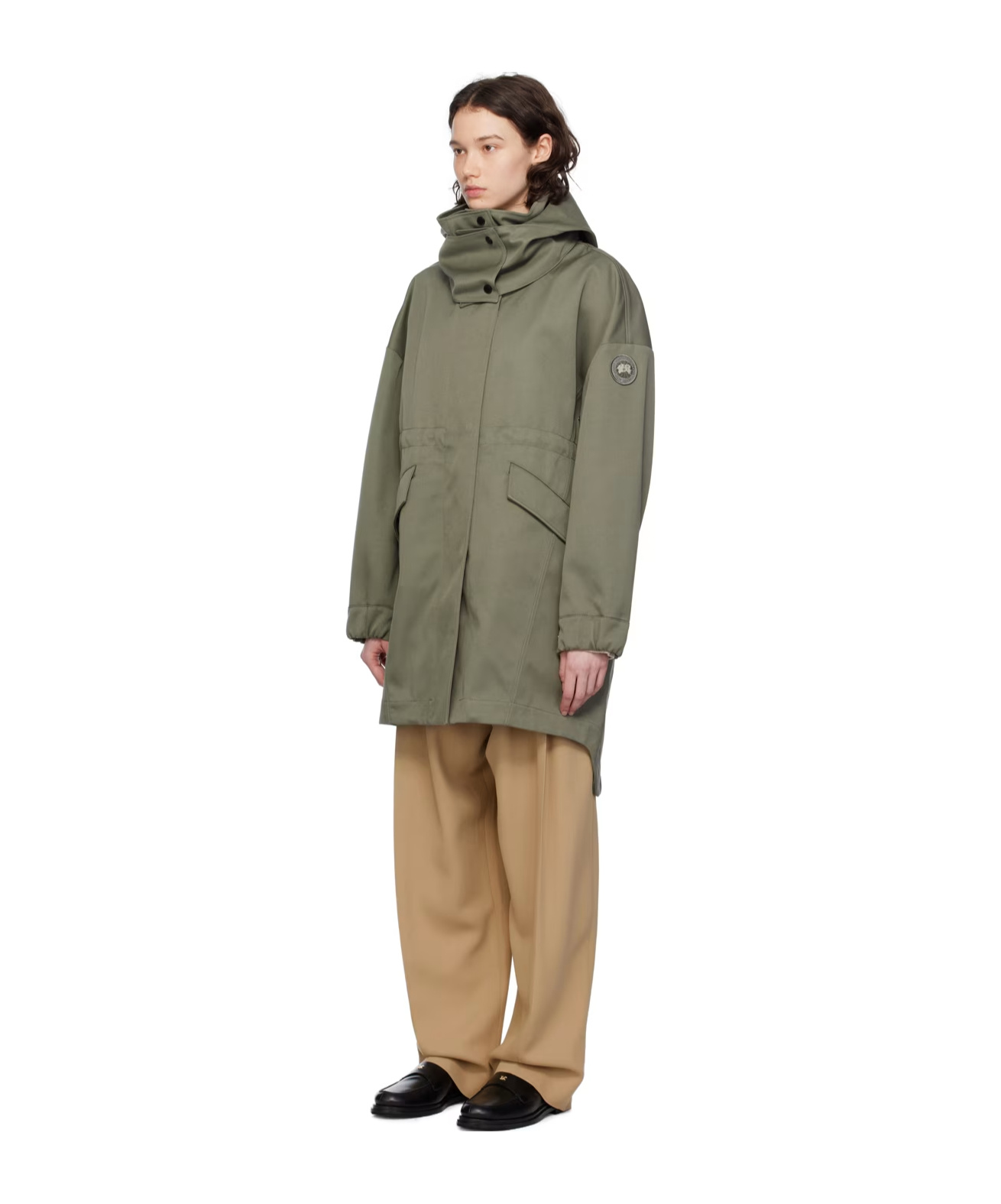 Canada Goose Olivine Long-sleeved Parker Coat In Green