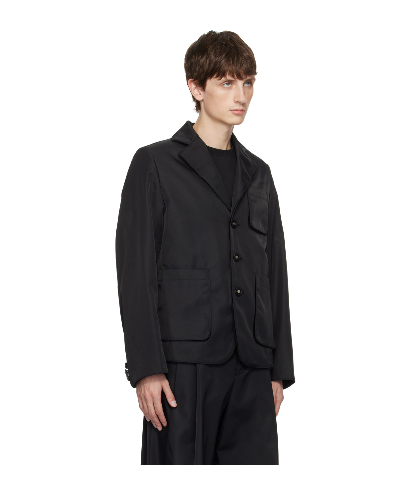 Ader Error Three-dimensional Pocket Suit Coat In Black