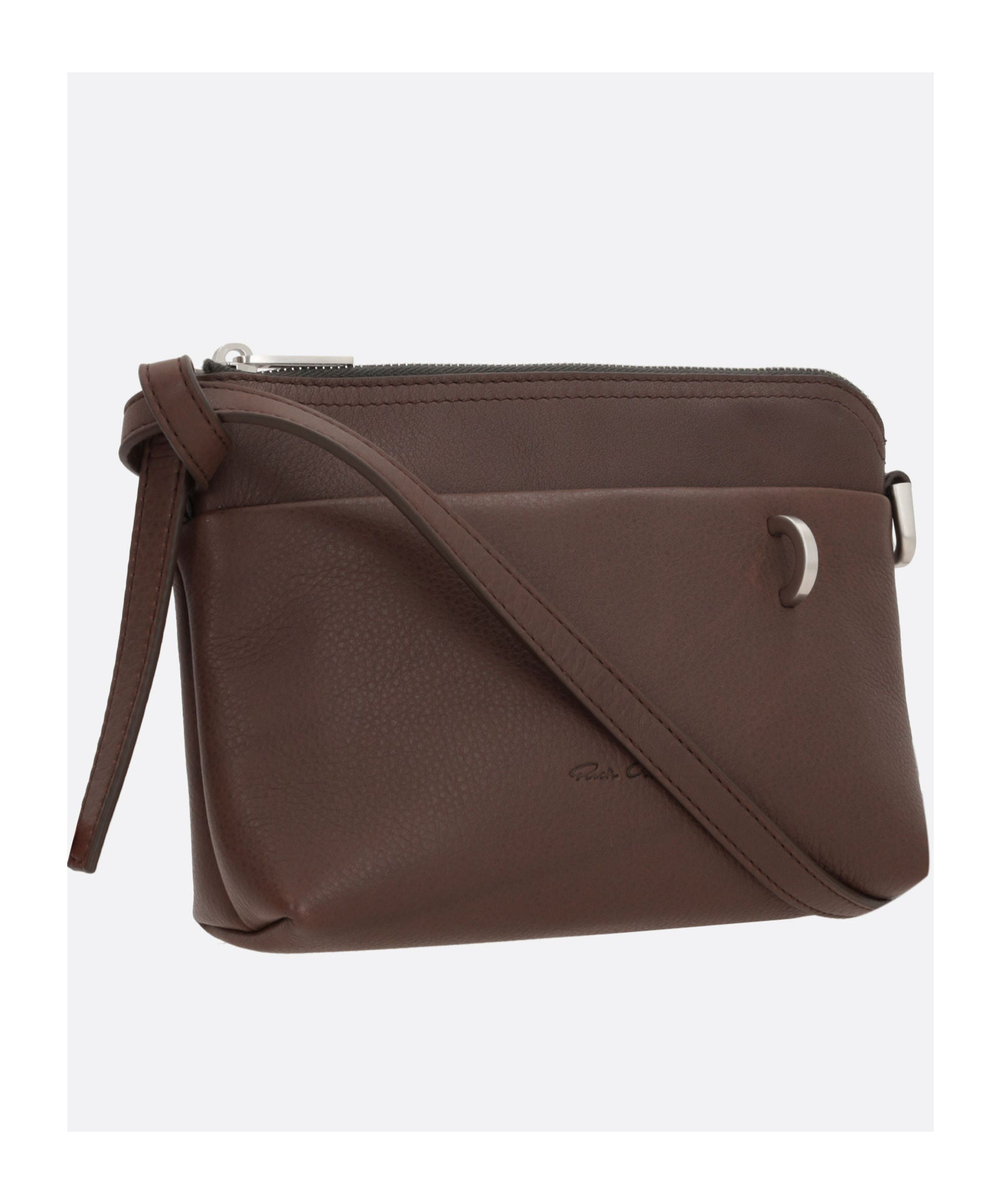 Rick Owens Logo Shoulder Bag In Brown