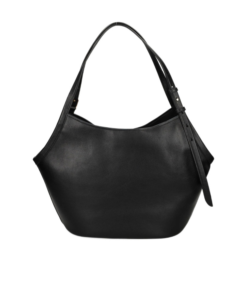 Kate Spade Deco Tulip Leather Belt Tote Bag In Black