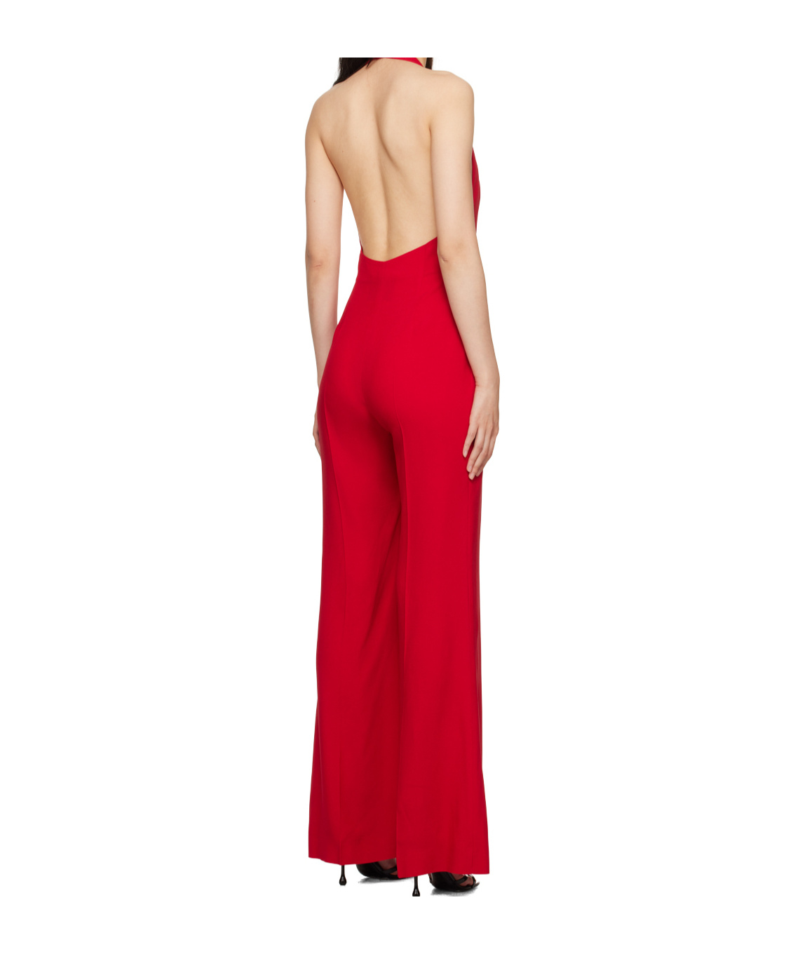MOSCHINO V-NECK FLARED JUMPSUIT