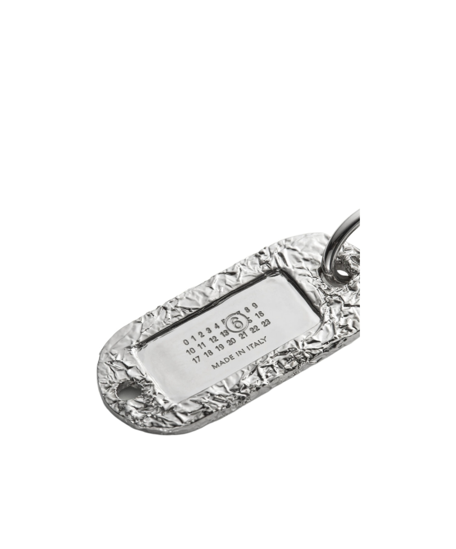 Mm6 Maison Margiela Foil Keyring In Silver