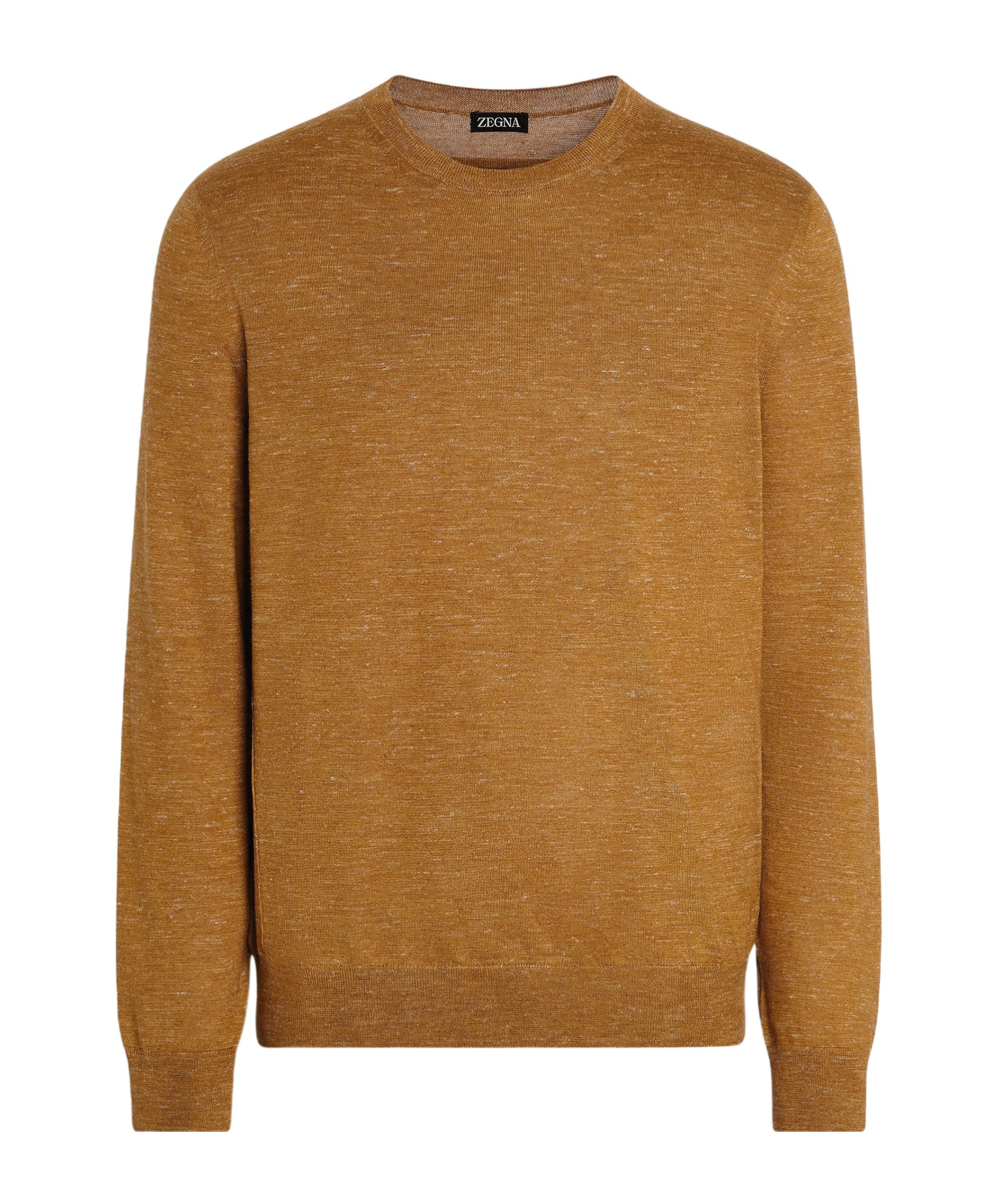 Zegna Crewneck Knitted Jumper In Brown