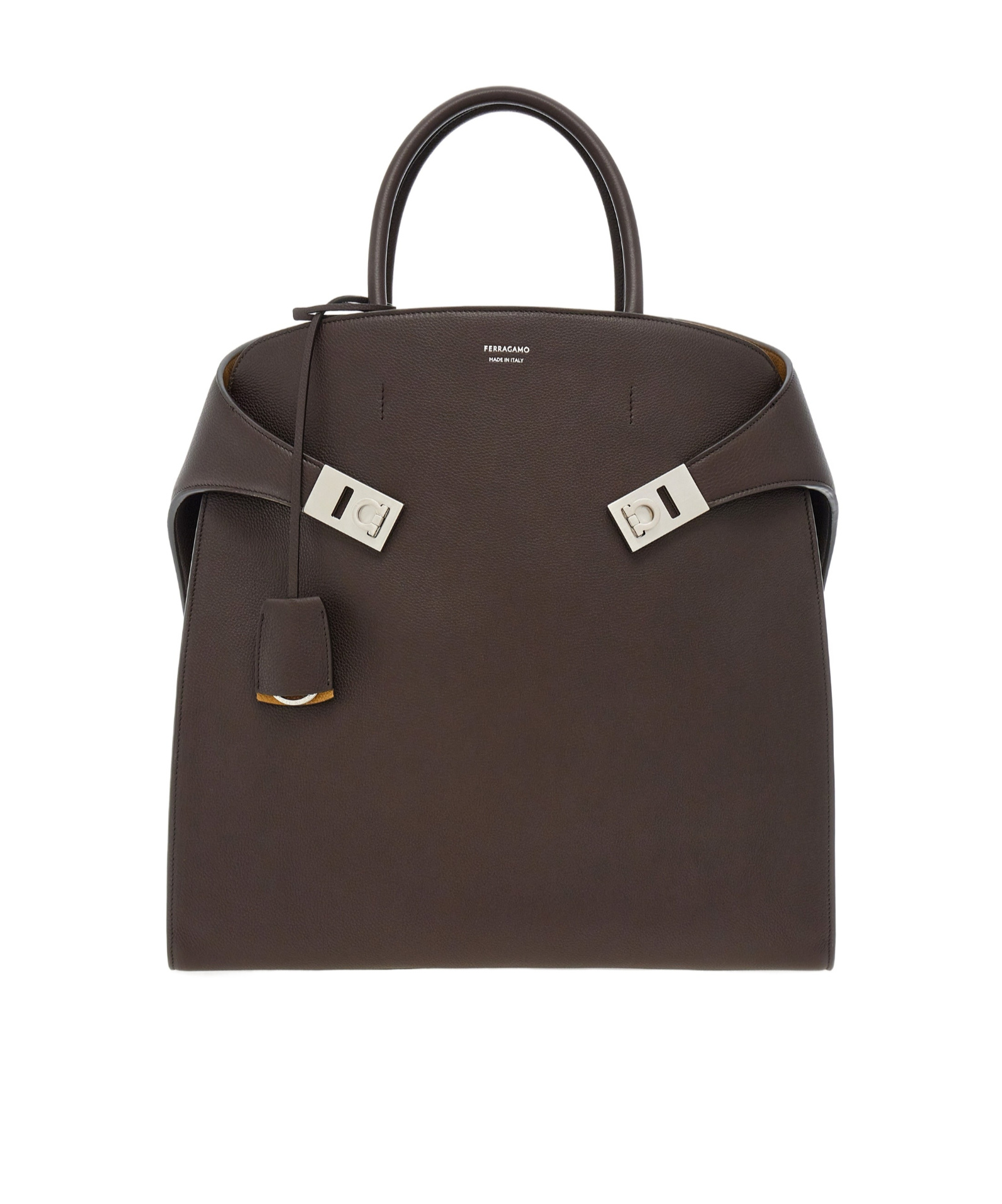 Ferragamo Hug Tote Bag In Brown