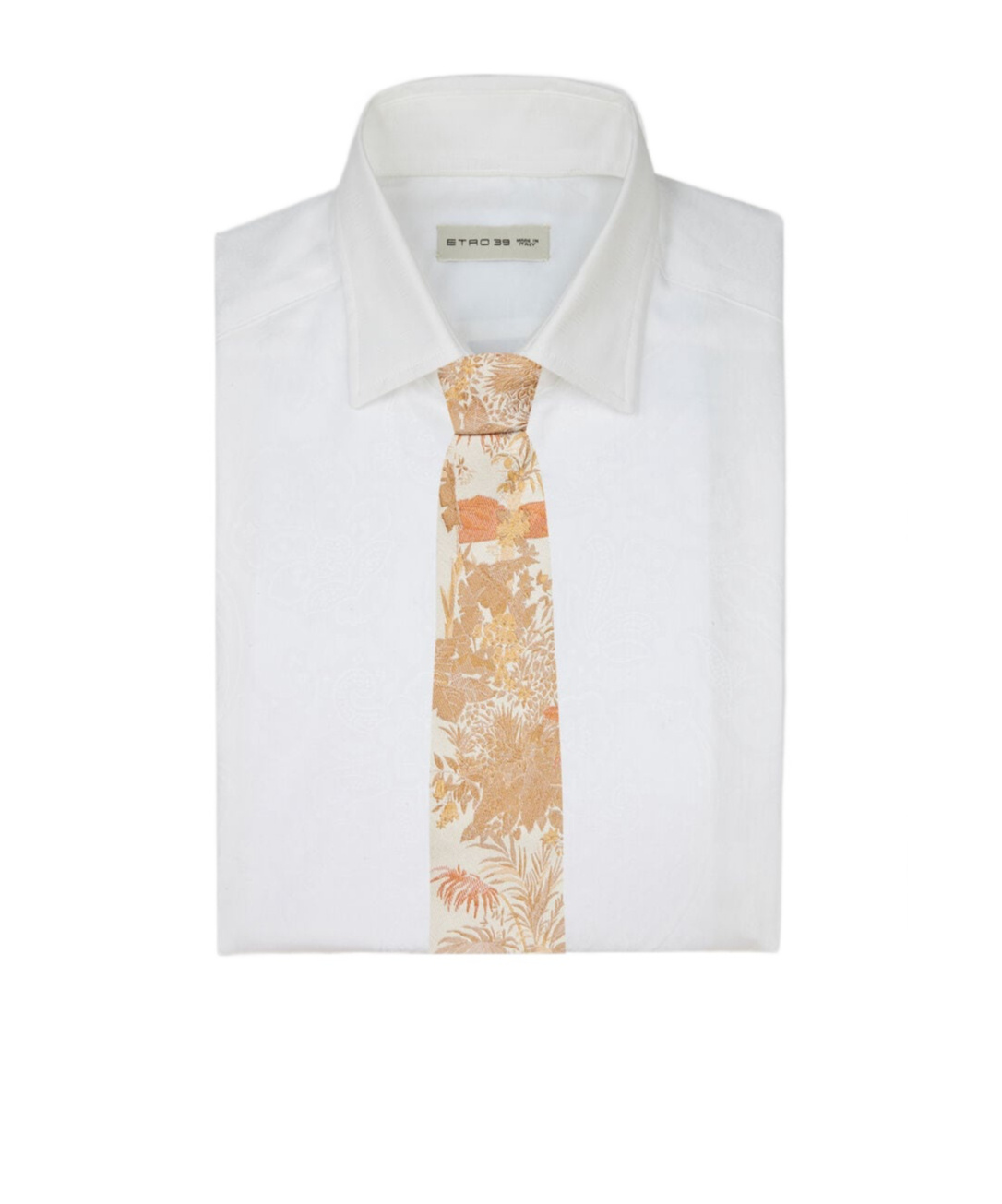 Etro Patterned Silk Tie In Yellow