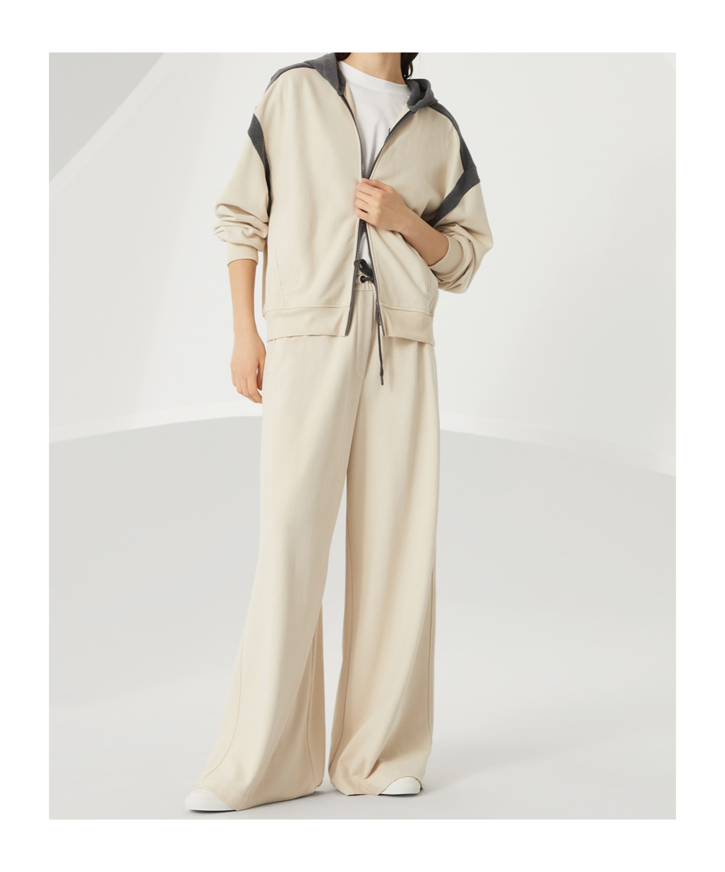 BRUNELLO CUCINELLI DRAWSTRING WIDE-LEG TROUSERS