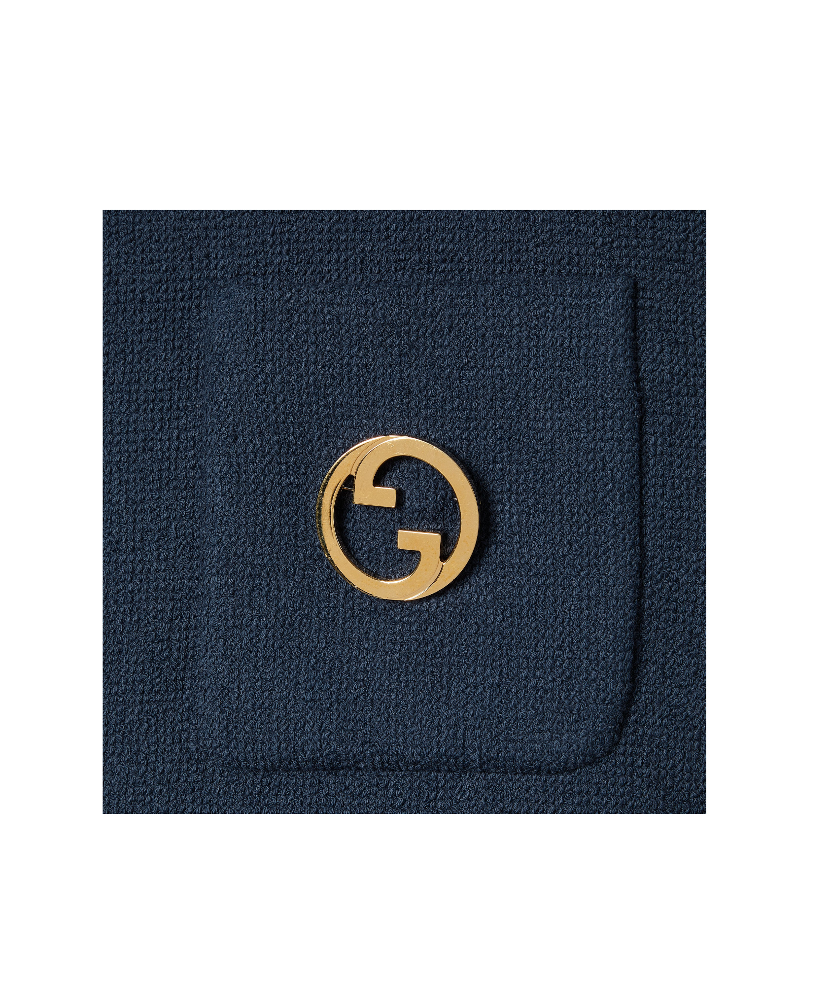 Gucci Cotton Tweed Jacket With Brooch In Black