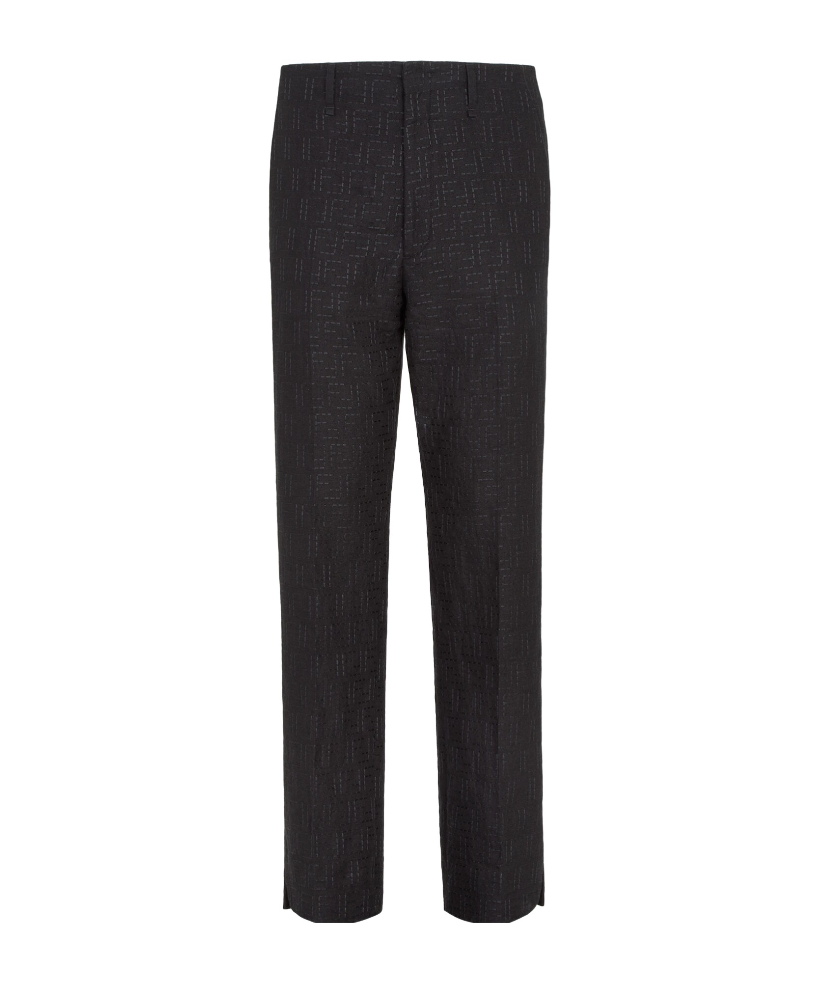 Fendi Logo Patch Casual Pants In Black