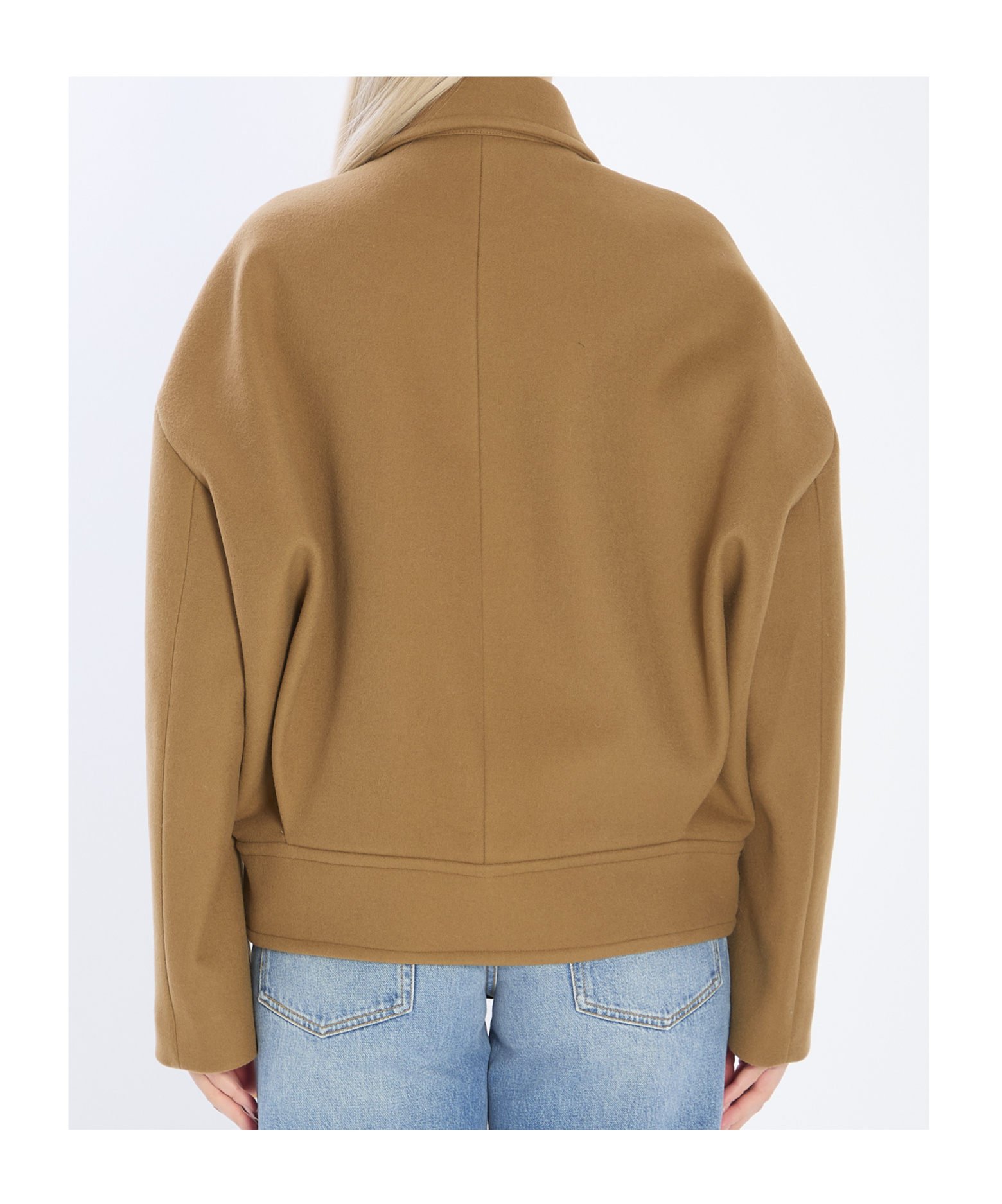 Celine Women Wool And Cashmere Bomber Jacket In Brown