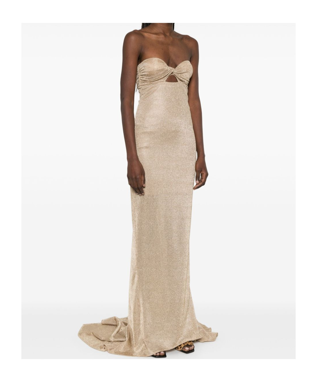 Giuseppe Di Morabito Tone Metallic Threading Maxi Dress