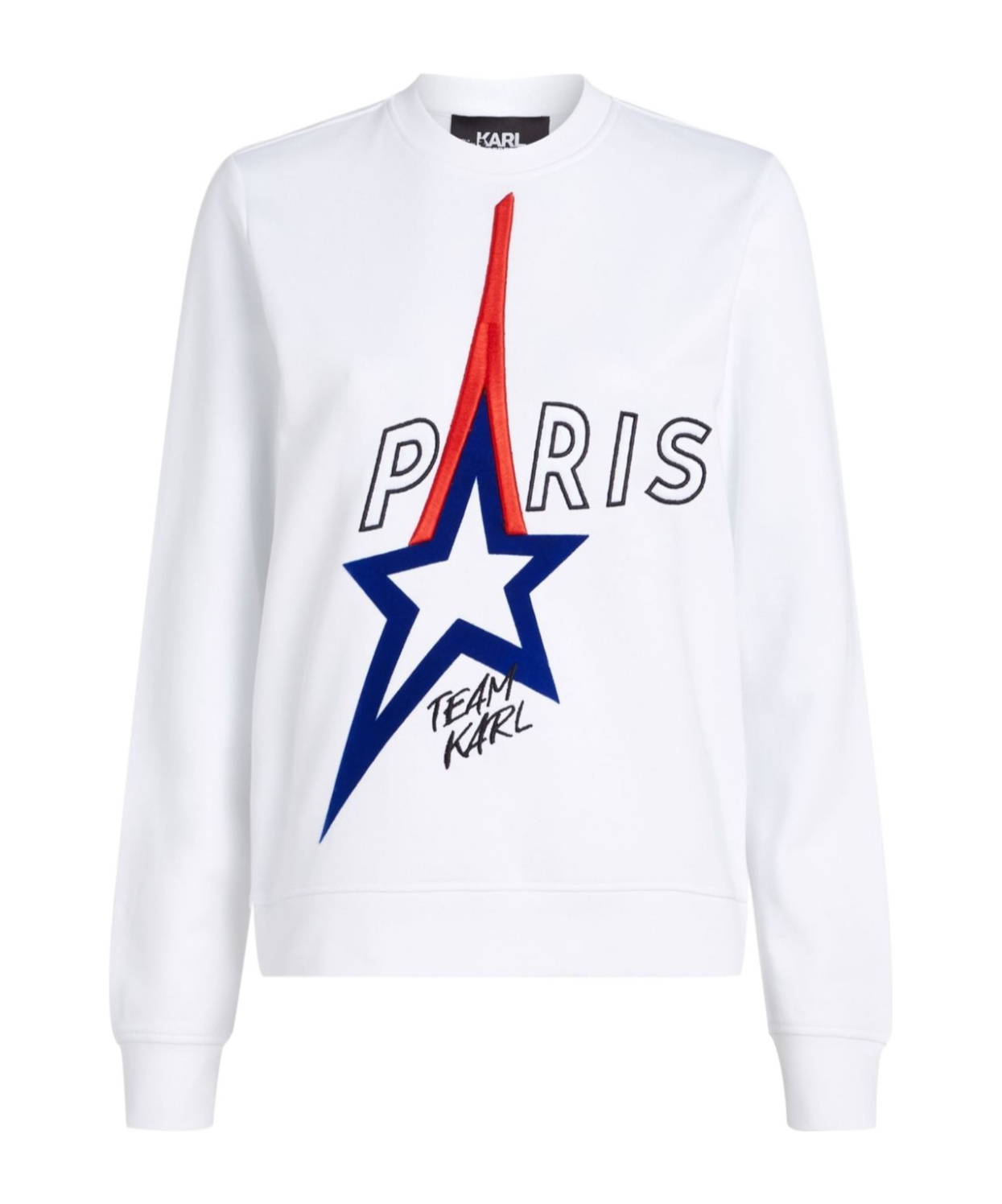 Karl Lagerfeld Paris Organic-cotton Sweatshirt In White