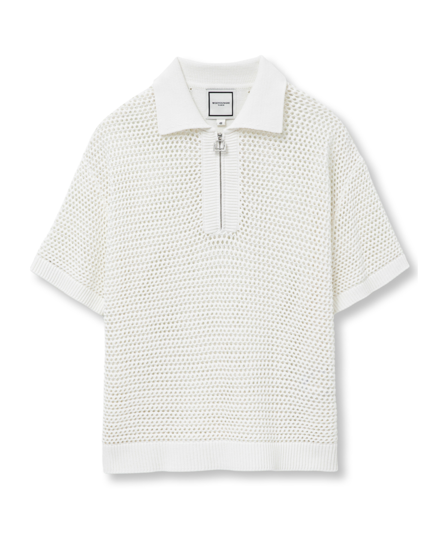 Wooyoungmi Mesh Short-sleeved Sweater In White