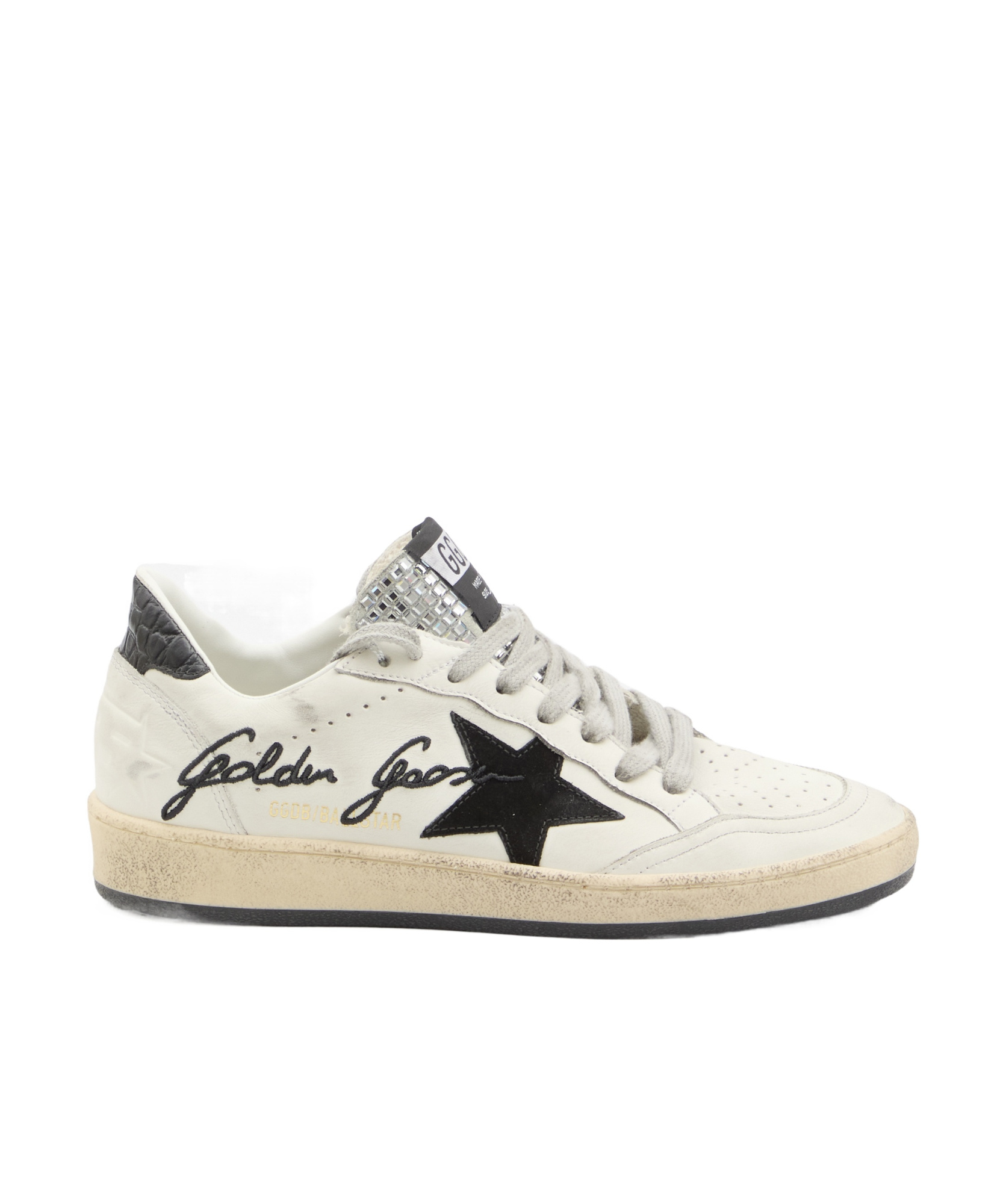 Shop Golden Goose Ball Star Trainers In White
