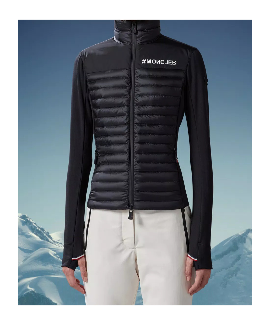 Shop Moncler Padded Zip-up Sweatshirt In Black
